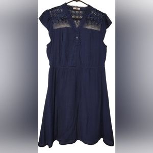Mine Navy Blue Dress sz L